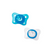 Chicco Physio Forma Mini Soft - Silicone Pacifiers Blue For 2-6 Months, 2 pieces (Code: 73231-21)