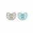 Chicco Physio Forma Luxe - All Silicone Pacifier Set Gray/Bright Blue For 6-16 Months, 2 pieces (Code: 7303332)