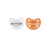 Chicco PhysioForma Soft Luxe - Silicone Pacifier Set Orange Color For 6-16 Months, 2 pieces (Code: 7303331)