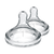 Dr.Brown's Natural Flow Options+ Silicone Teats - Options+ Wide Neck Silicone Teats, 0m+ Level 1, 2 pieces