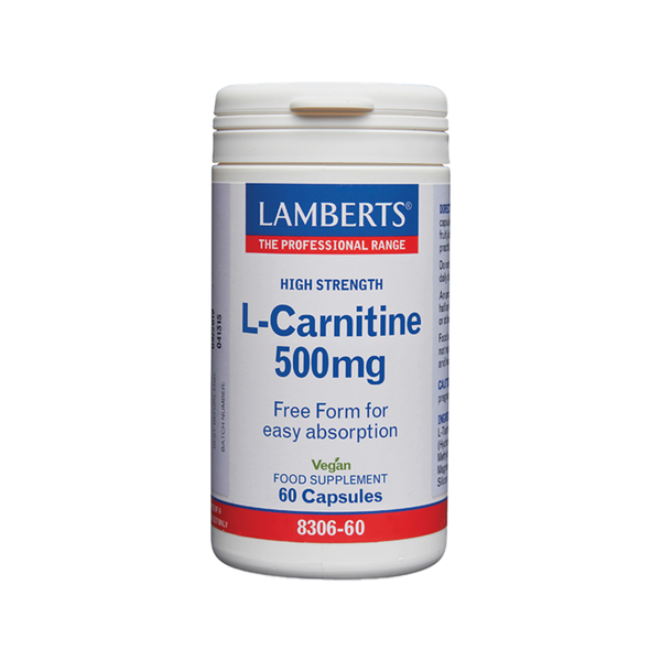lamberts l carnitine - Carnitine, Tablets, 60 X 500mg | Care Pharmacy By Rania & Elias and athletic performance Lamberts L-Carnitine, 500mg 60 Capsules