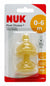 Nuk First Choice+ Latex 0-6m Medium - Θηλή Καουτσούκ Medium 0-6 Μηνών, 2τμχ (Κωδ. 10701236)