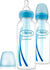 Dr. Brown's - Πλαστικό Μπιμπερό Με Στενό Λαιμό Με Θηλή Σιλικόνης Χρώμα Γαλάζιο , 2x250ml