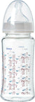 Korres Agali Feeding Bottle - Γυάλινο Μπιμπερό Με Θηλή Σιλικόνης Χαμηλής Ροής 0m+, 230ml